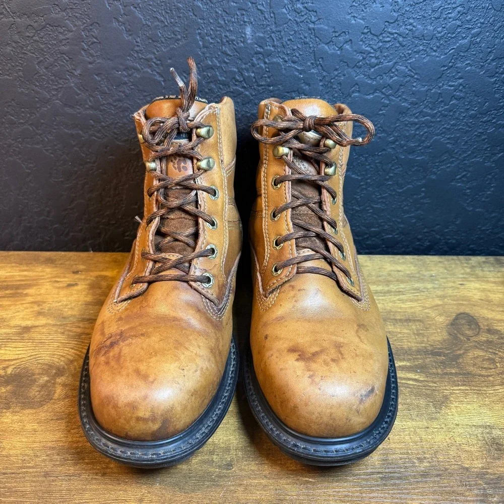 Wolverine MultiShox 04430 Brown Leather Work Boots Mens Size 9.5 M
